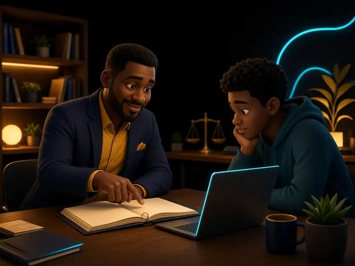 A peer navigator with a young adult